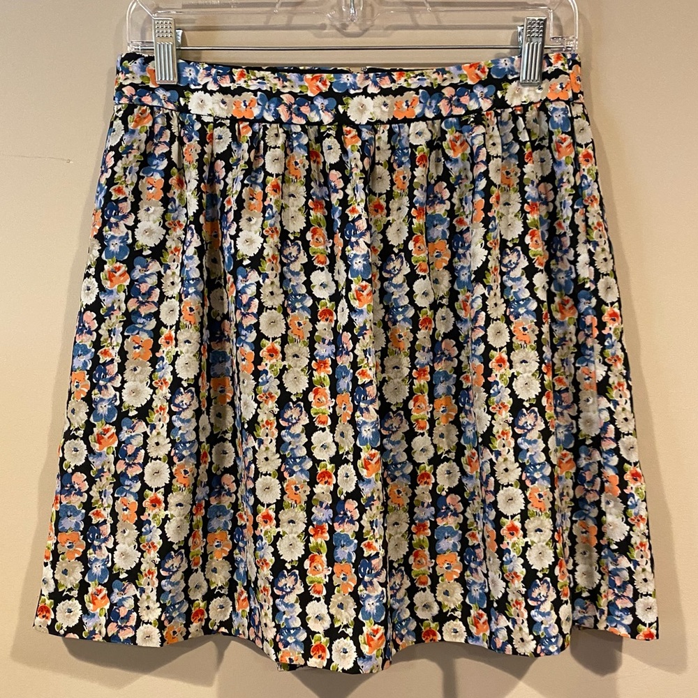J Crew Floral Mini Skirt
